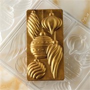 Форма д/шок. Chocolate Bar Xmas spirit 154х77мм h15мм, 100гр, 3 ячейки, п/к PC5058FR 403169