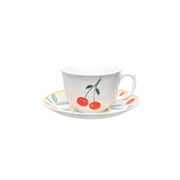 Пара чайная FLAMINGO FRUITS (чашка 240мл и блюдце 15см) Oxford 90522, SD02-9410 403423